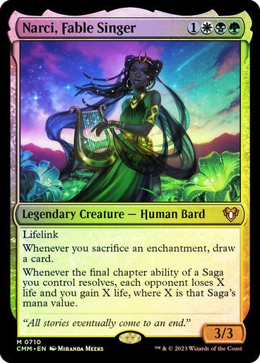FOIL Narci, Fable Singer ~ Commander Masters [ NM ] [ Magic MTG ]