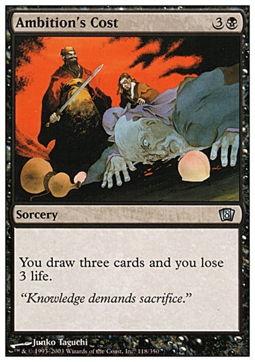 Ambition's Cost ~ Eighth Edition [ EX ] [ Magic MTG ]
