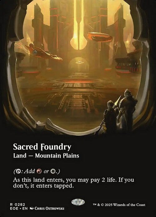 BORDERLESS Sacred Foundry ~ Edge of Eternities [ NM ] [ Magic MTG ]