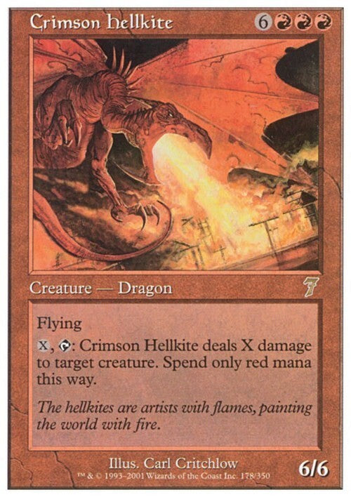 Crimson Hellkite ~ Seventh Edition [ EX ] [ Magic MTG ]