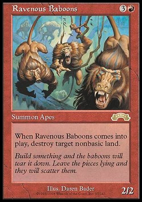 Ravenous Baboons ~ Exodus [ EX ] [ Magic MTG ]