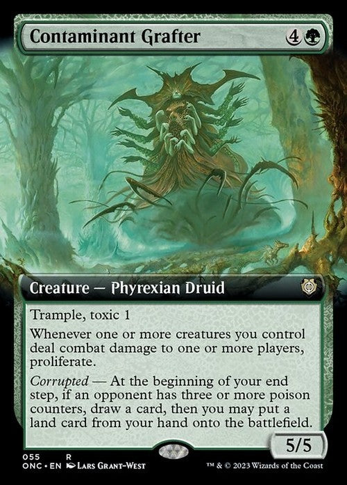 BORDERLESS Contaminant Grafter ~ Commander: Phyrexia [ EX ] [ Magic MTG ]
