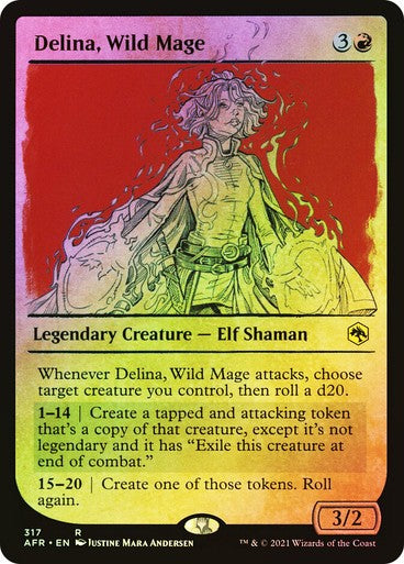 FOIL SHOWCASE Delina, Wild Mage ~ Adventures in the Forgotten Realms [ NM ]