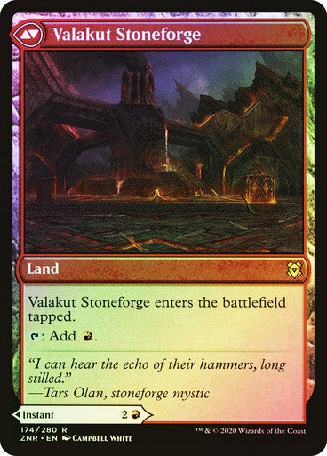FOIL Valakut Awakening / Valakut Stoneforge ~ Zendikar Rising [ NM ] [ MTG ]