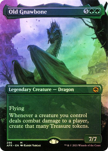 FOIL BORDERLESS Old Gnawbone ~ Adventures in the Forgotten Realms [ EX ] [ MTG ]