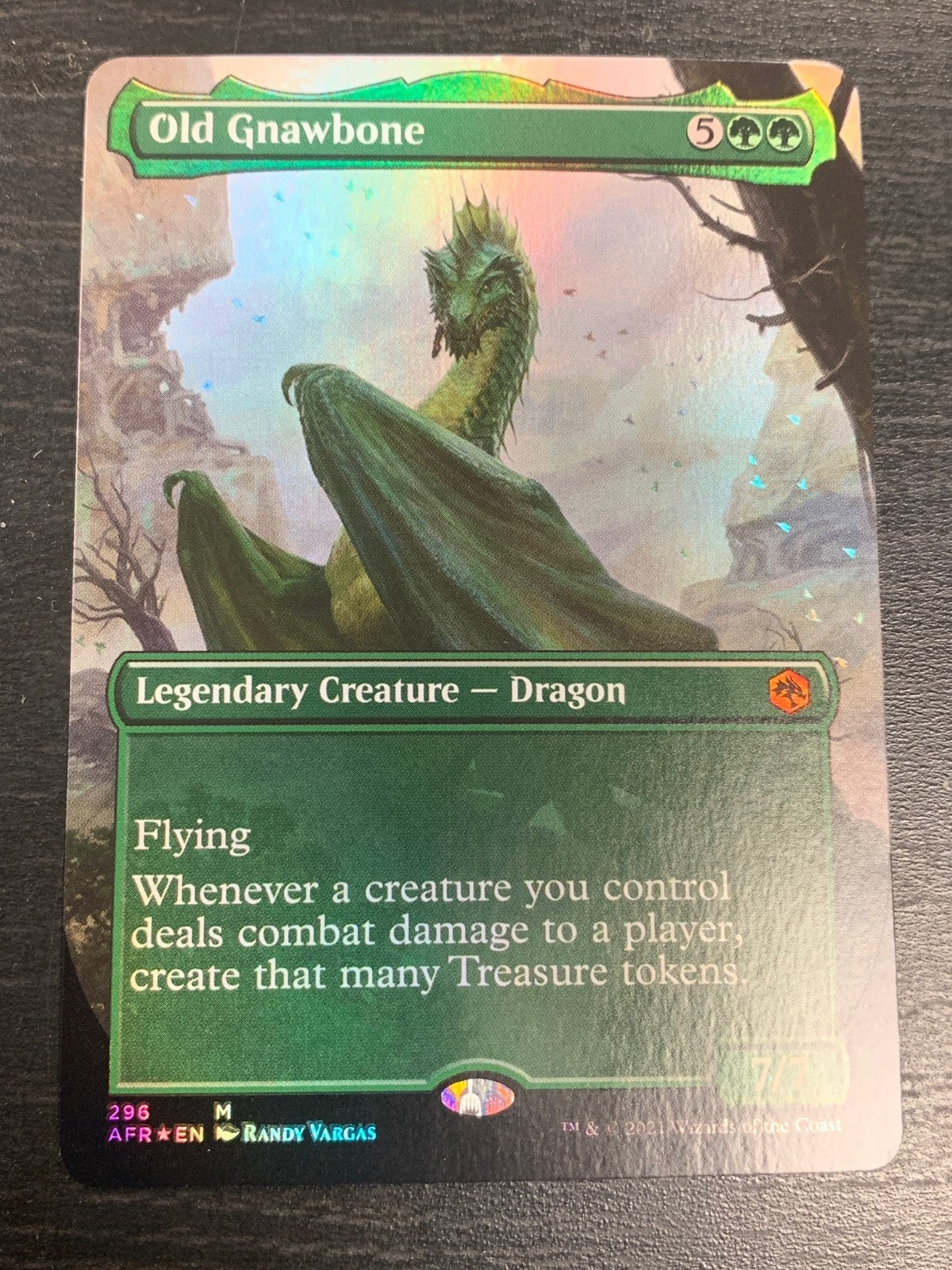 FOIL BORDERLESS Old Gnawbone ~ Adventures in the Forgotten Realms [ EX ] [ MTG ]