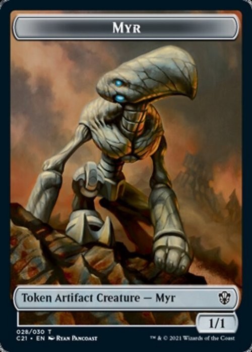 5 x Artifact Myr 1/1 Token ~ Random Sets [ EX ] [ Magic MTG ]