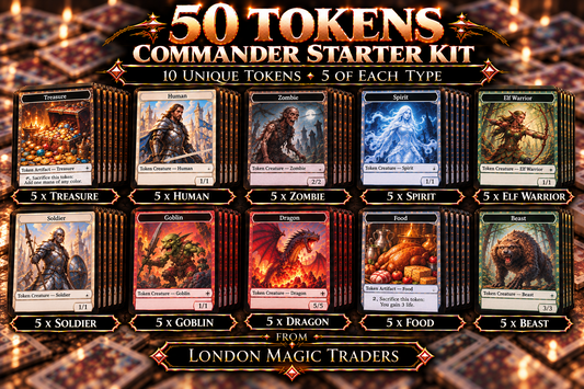 50 x Tokens Commander Starter Kit ~ 10 Unique Types [ EX ] [ Magic MTG ]