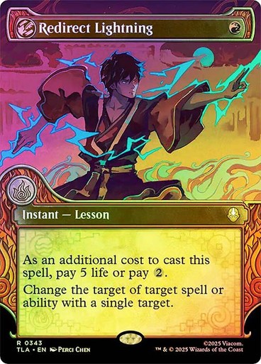 FOIL SHOWCASE Redirect Lightning ~ Avatar: The Last Airbender [ NM ] [ MTG ]