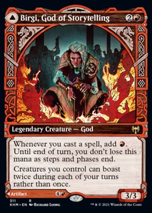 SHOWCASE Birgi, God of Storytelling / Harnfel ~ Kaldheim [ EX ] [ Magic MTG ]