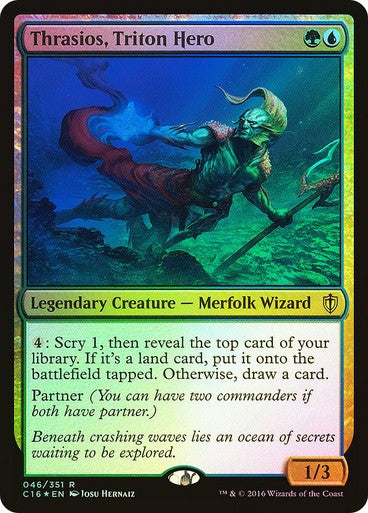 FOIL Thrasios, Triton Hero ~ Commander 2016 [ NearMint ] [ Magic MTG ]