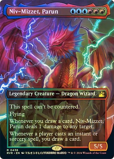 FOIL BORDERLESS Niv-Mizzet, Parun ~ Ravnica Remastered [ NM ] [ Magic MTG ]