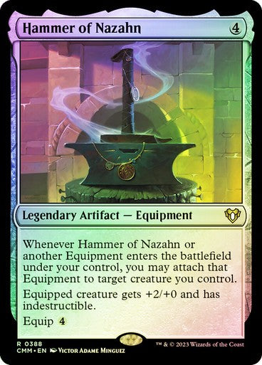 FOIL Hammer of Nazahn ~ Commander Masters [ NM ] [ Magic MTG ]