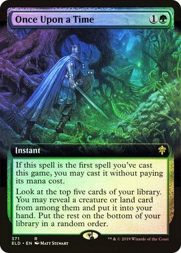 FOIL BORDERLESS Once Upon a Time ~ Throne of Eldraine [ NM ] [ Magic MTG ]