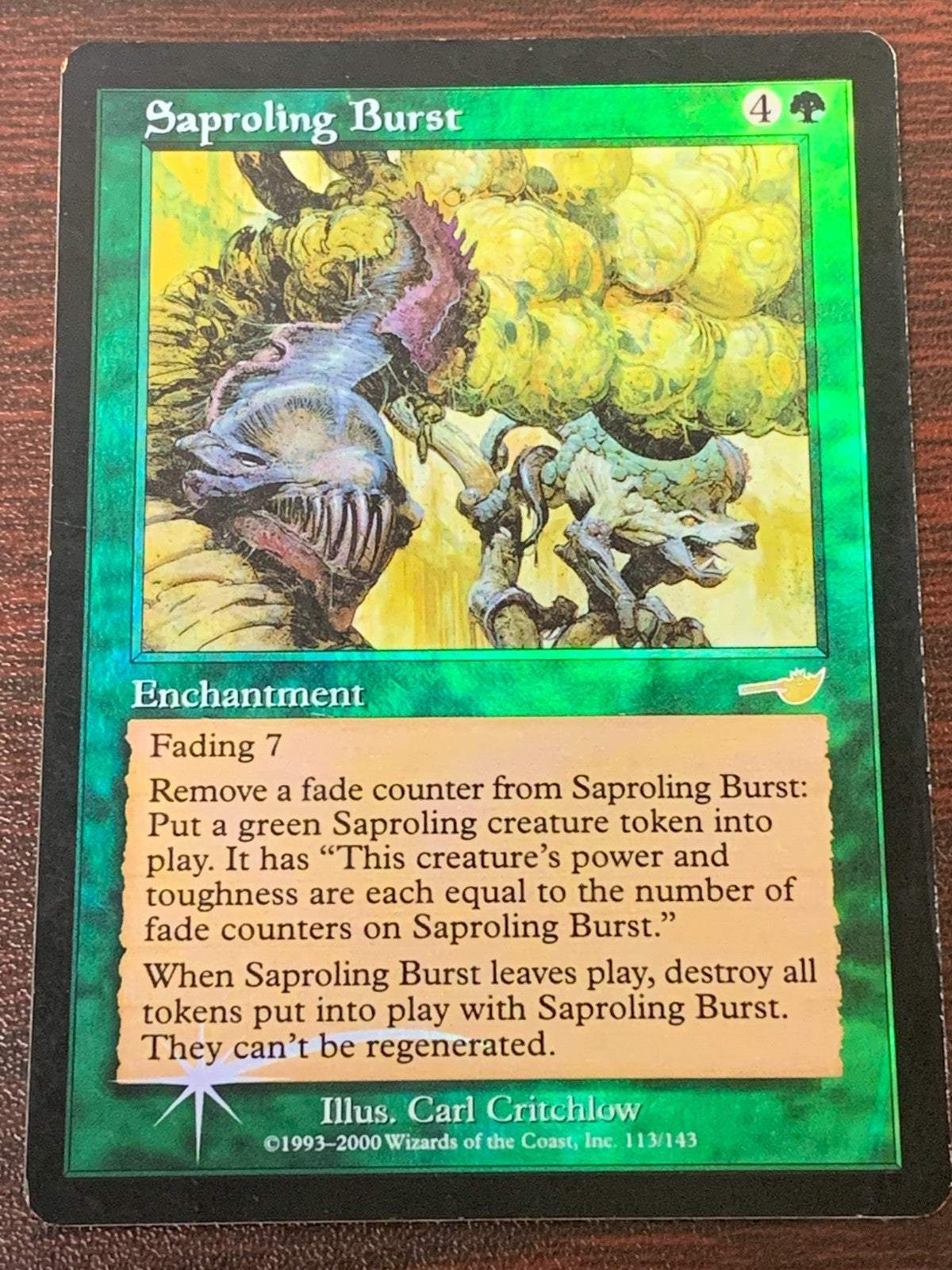 FOIL Saproling Burst ~ Nemesis [ HEAVILY PLAYED ] [ Magic MTG ]