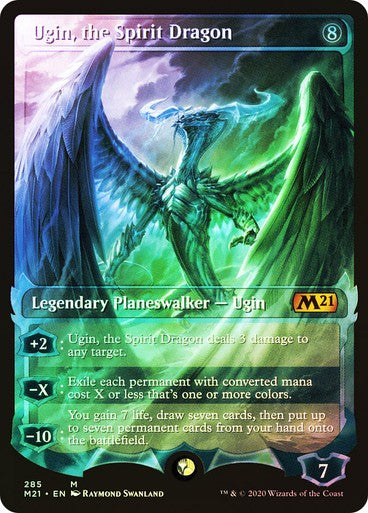FOIL SHOWCASE Ugin, the Spirit Dragon ~ Core 2021 [ NearMint ] [ Magic MTG ]