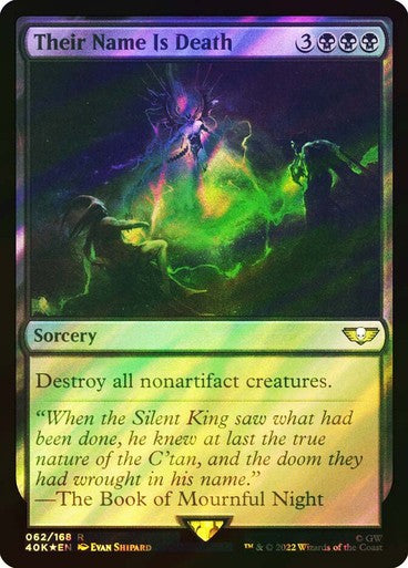 FOIL SURGE Their Name Is Death ~ Commander: Warhammer 40,000 [ NM ] [ MTG ]
