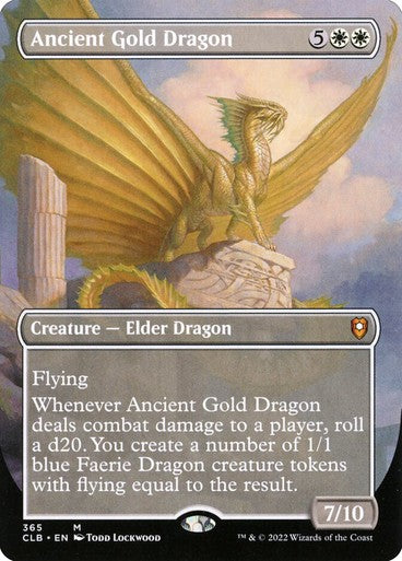 BORDERLESS Ancient Gold Dragon ~ Commander Legends 2 [ EX+ ] [ Magic MTG ]