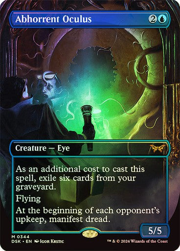 FOIL BORDERLESS Abhorrent Oculus ~ Duskmourn [ NearMint ] [ Magic MTG ]