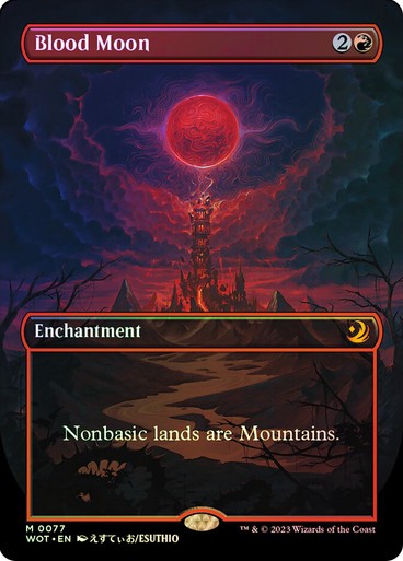 FOIL ANIME Blood Moon ~ Wilds of Eldraine: Enchanting Tales [ NM ]