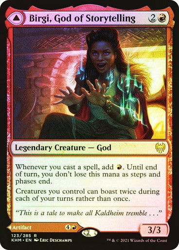 FOIL Birgi, God of Storytelling / Harnfel ~ Kaldheim [ NM ] [ Magic MTG ]
