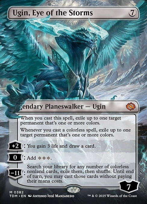 BORDERLESS Ugin, Eye of the Storms ~ Tarkir: Dragonstorm [ NM ] [ Magic MTG ]