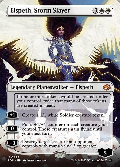 BORDERLESS Elspeth, Storm Slayer ~ Tarkir: Dragonstorm [ NM ] [ Magic MTG ]