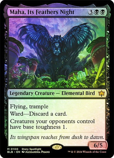 FOIL Maha, Its Feathers Night ~ Bloomburrow [ NM ] [ Magic MTG ]