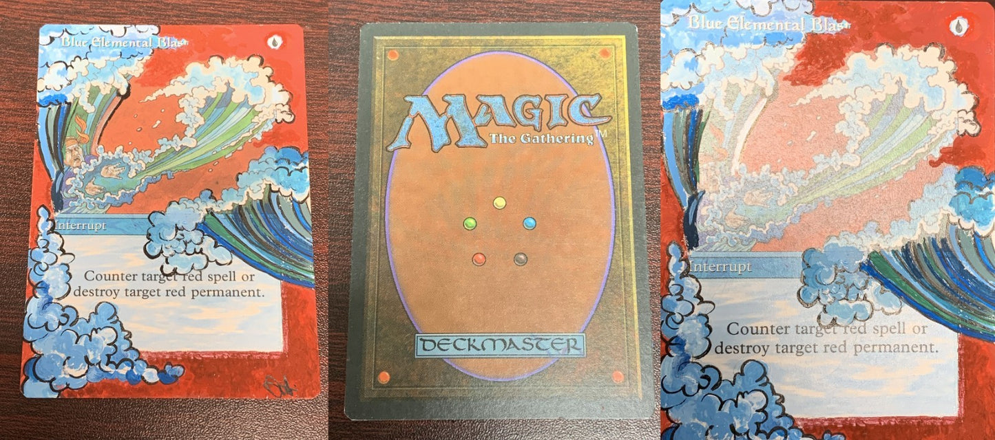 ALTERED ART Blue Elemental Blast ~ Fourth Edition [ Excellent ] [ Magic MTG ]