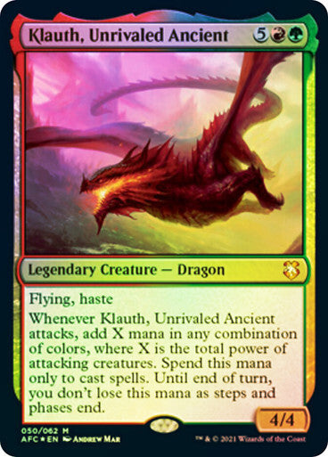 FOIL Klauth, Unrivaled Ancient ~ Commander: Adventures Forgotten Realms [ NM ]