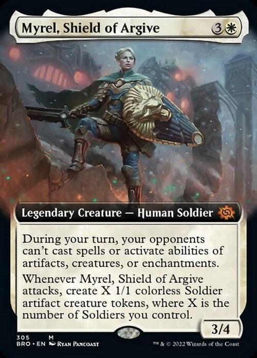BORDERLESS Myrel, Shield of Argive ~ The Brothers' War [ NM ] [ Magic MTG ]