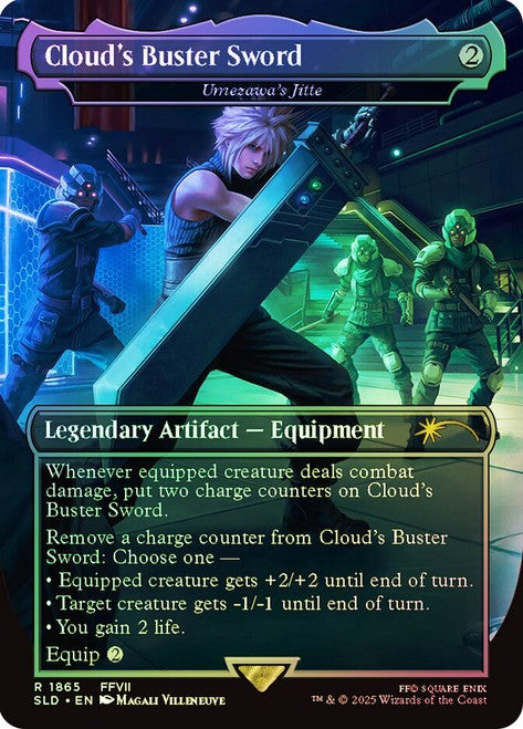 FOIL Cloud's Buster Sword (Umezawa's Jitte) ~ Secret Lair [ HEAVILY PLAYED ]
