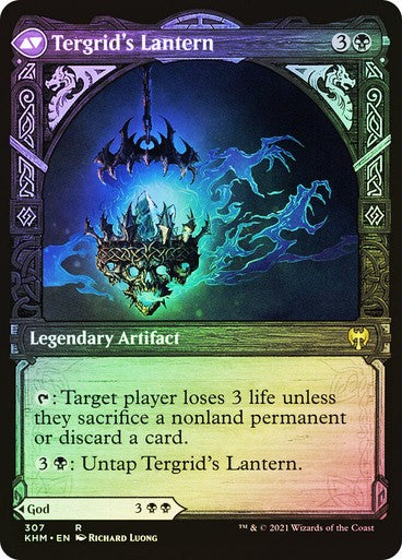 FOIL SHOWCASE Tergrid, God of Fright / Lantern ~ Kaldheim [ NM ] [ Magic MTG ]