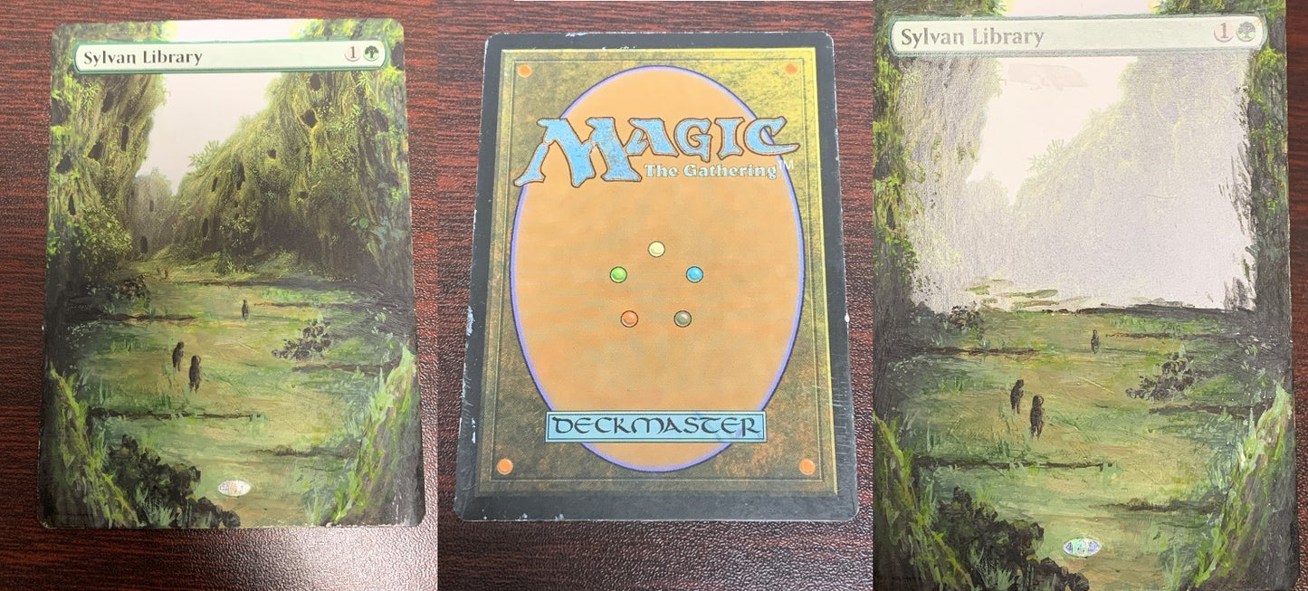 ALTERED ART Sylvan Library ~ Eternal Masters [ PLAYED ] [ Magic MTG ]