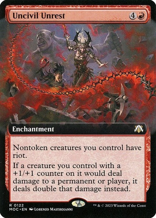 BORDERLESS Uncivil Unrest ~ Commander: March of the Machine [ NM ] [ Magic MTG ]
