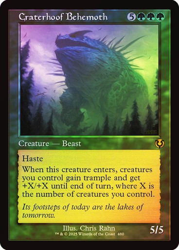 FOIL RETRO Craterhoof Behemoth ~ Innistrad Remastered [ NM ] [ Magic MTG ]