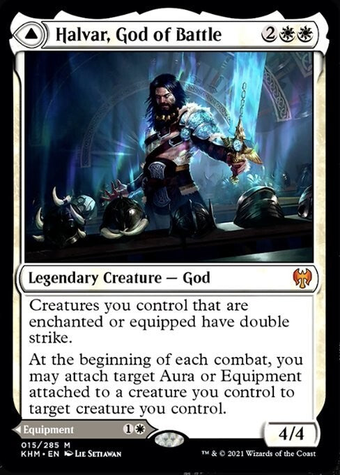Halvar, God of Battle / Sword of the Realms ~ Kaldheim [ NM ] [ Magic MTG ]