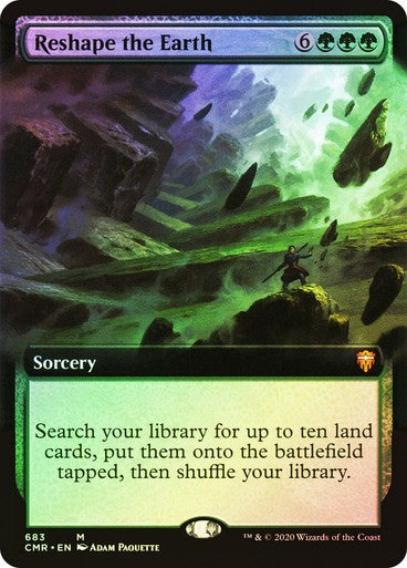 FOIL BORDERLESS Reshape the Earth ~ Commander Legends 1 [ NM ] [ Magic MTG ]