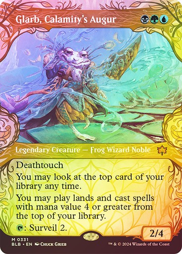 FOIL SHOWCASE Glarb, Calamity's Augur ~ Bloomburrow [ Excellent ] [ Magic MTG ]