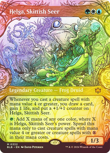 FOIL SHOWCASE Helga, Skittish Seer ~ Bloomburrow [ Excellent ] [ Magic MTG ]