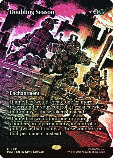 FOIL Doubling Season ~ Ninja Turtles [ NM ] [ Magic MTG ]