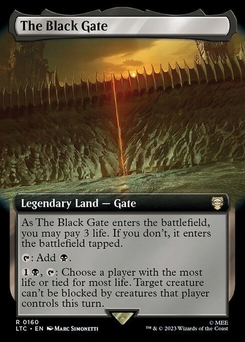 BORDERLESS The Black Gate ~ Commander: Lord of the Rings [ NM ] [ Magic MTG ]
