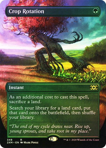 FOIL BORDERLESS Crop Rotation ~ Double Masters [ NM ] [ Magic MTG ]