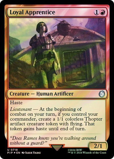 FOIL SURGE Loyal Apprentice ~ Commander: Fallout [ NM ] [ Magic MTG ]
