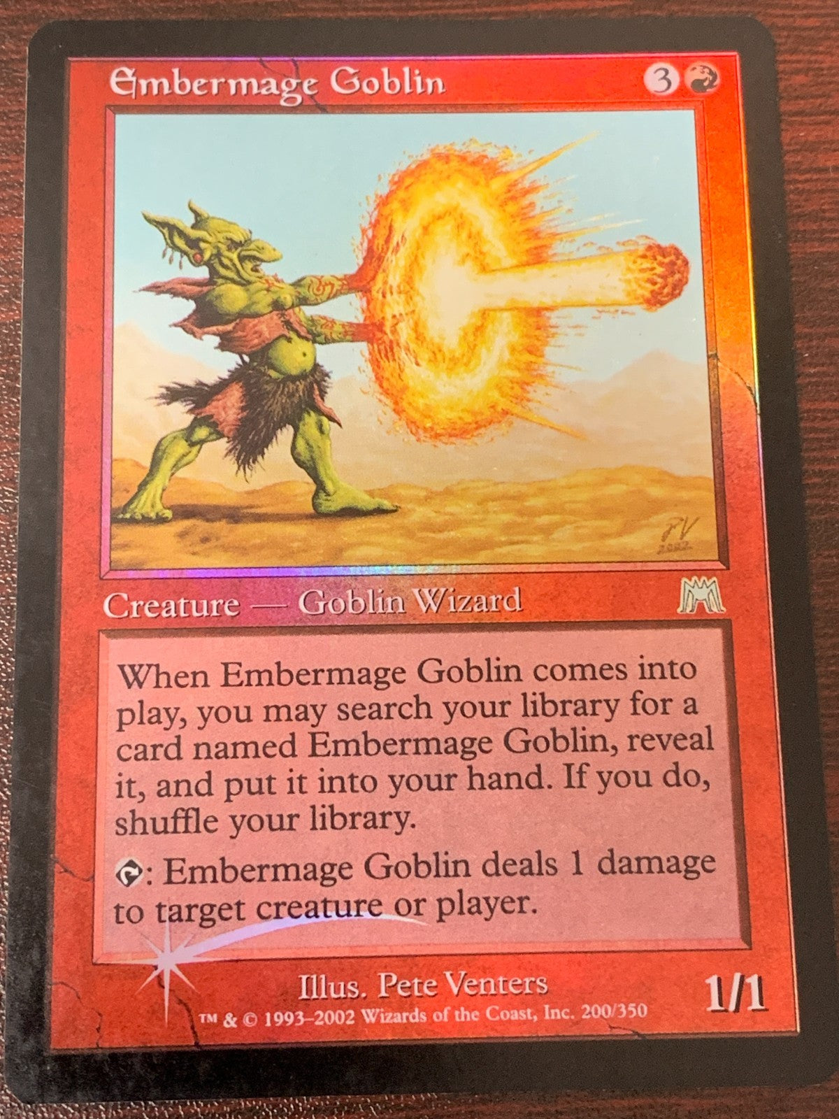 FOIL ANATOMICAL Embermage Goblin ~ Onslaught [ Excellent ] [ Magic MTG ]