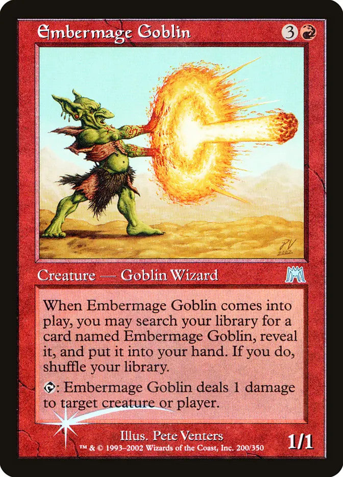 FOIL ANATOMICAL Embermage Goblin ~ Onslaught [ Excellent ] [ Magic MTG ]