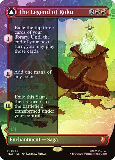 FOIL BORDERLESS The Legend of Roku ~ Avatar: The Last Airbender [ NM ] [ MTG ]