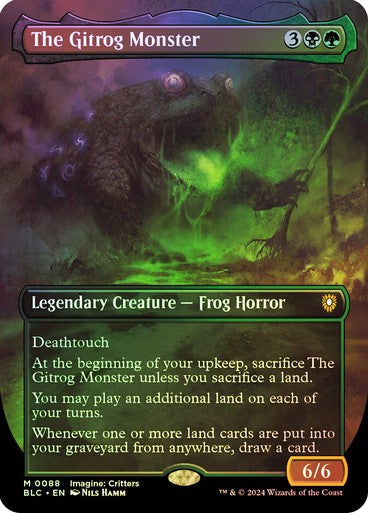 FOIL BORDERLESS The Gitrog Monster ~ Commander: Bloomburrow [ EX ] [ Magic MTG ]