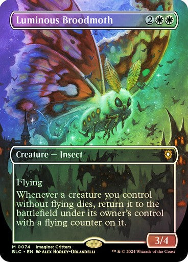 FOIL Luminous Broodmoth ~ Commander: Bloomburrow [ EX ] [ Magic MTG ]