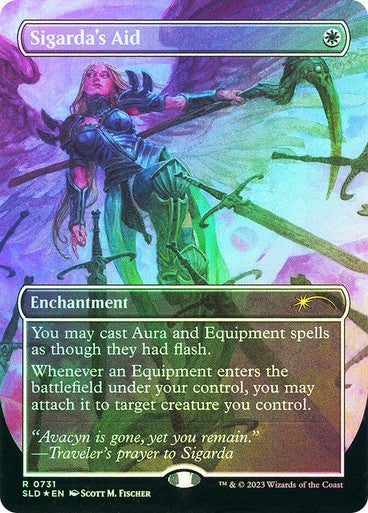 FOIL Sigarda's Aid ~ Secret Lair [ PLAYED ] [ Magic MTG ]